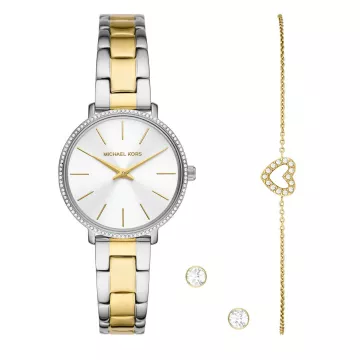 Michael Kors Pyper Gavesæt Dame MK1041 som indeholder Armbånd, Ur, Øreringe til Dame