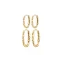 Pilgrim Sense hoop earrings, 2-in-1 set Øreringe Forgyldt Messing 132542053