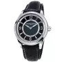 Frederique Constant Horological Smartwatch FC-282AB5B6 ur til Herre med Sort urskive på 42 mm i diameter og Læderrem urrem i Sort