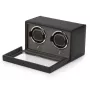 Wolf Cub Double Watch Winder 2 ure Sort Imiteret Læder 461203
