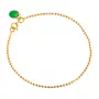 Enamel Ball Chain Green Armbånd 18 kt. Forgyldt Sølv B16G-Green