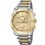 Candino Chrono C4583/1 ur til Herre med Guld urskive på 45 mm i diameter og Lænke, Two-tone lænke urrem i Guld, Stål