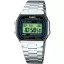 Casio A164WA-1VES Orologio Digitale Uomo - Collezione Retrò, Cronometro, Sveglia, Calendario, Bracciale Acciaio Inox - 3
