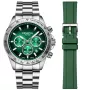 Dissing MK9 Set Limited Edition D1498 ur til Herre med Grøn urskive på 43 mm i diameter og Lænke urrem i Stål