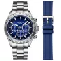Dissing MK9 Set Limited Edition D1499 ur til Herre med Blå urskive på 43 mm i diameter og Lænke urrem i Stål