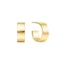 Ania Haie Flat Medium Hoop Øreringe Guldbelagt Sølv E062-04G