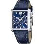 Festina Chrono Timeless F20636/2 ur med Blå urskive og en urkasse på 38 mm i diameter og en Læderrem i Blå