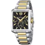 Festina Chrono Timeless F20637/4 ur med Sort urskive og en urkasse på 38 mm i diameter og en Lænke, Two-Tone i Guld, Sølv