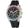 Festina Rainbow F20610/3 ur med Sort urskive og en urkasse på 38 mm i diameter og en Gummirem i Sort