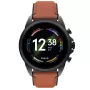 Fossil Gen 6 Smartwatch FTW4062 ur med  urskive og en urkasse på 44 mm i diameter og en Læderrem i Brun