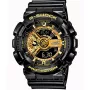 Casio G-Shock GA-110GB-1AER ur med Sort urskive og en urkasse på 51 mm i diameter og en Gummirem i Sort
