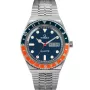 Timex Reissue TW2U61100 ur med Blå urskive og en urkasse på 38 mm i diameter og en Lænke i Sølv