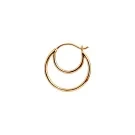 STINE A Jewelry Double Creol Ørering Single Guldbelagt Sølv 1136-02-S