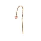 STINE A Jewelry Dangling Love Heart Ørering Single Guldbelagt Sølv 1364-02-Light Pink
