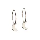 Blomdahl Pendant Moon Øreringe Titanium 15-1252-7500