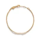 ANNI LU Slim Pearly Armbånd Guldbelagt Messing 252-10-04