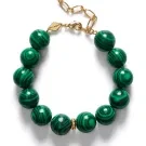 ANNI LU Malachite Armbånd Guldbelagt Messing 262-10-11