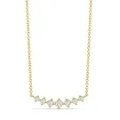 Alier Studio Linea Diamond Cluster Halskæde Guld 0,33 ct. AS009