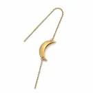 Jane Kønig Big Half Moon NO. 2 Chain Earrring Ørering Single Guldbelagt Rustfrit Stål BHME-AW26-SS-G