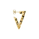 Jane Kønig Bruised Triangle Ørering Single Guldbelagt Sølv BTH-SS23-G