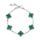 SKØR Clove Silver Green Armbånd Rustfrit Stål SK0047
