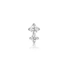 Ania Haie Double Sparkle Barbell Øreringe Sølv E035-07H
