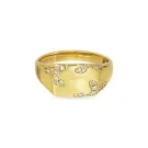 Jane Kønig Iced Signet Ring Guldbelagt Sølv EBISR-XJK23-G