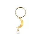 Jane Kønig Half Moon Ørering Single Guldbelagt Sølv HMCP-XJK24-1-G