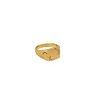 Jane Kønig Half Moon NO. 2 Signet Ring Ring Guldbelagt Rustfrit Stål HMSR-AW26-SS-G