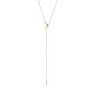Jane Kønig Half Moon NO. 2 Tie Necklace Halskæde Guldbelagt Rustfrit Stål HMTN-AW26-SS-G