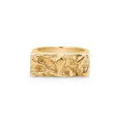 IX Studios Rustic Ring Guldbelagt Sølv DMN0321GD
