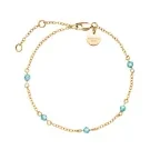 Rosefield 5 Stone Armbånd Guldbelagt Rustfrit Stål JBBSG-J814