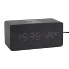 Karlsson Alarm clock Block w. phone charger Vækkeur KA5933BK