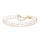 Gaura Natural Pearls Pearl Armbånd Guldbelagt Sølv PYFARW685-B