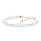 Gaura Natural Pearls Pearl Armbånd Guldbelagt Sølv PYFORW555-B