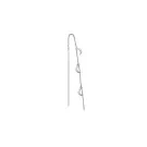 Jane Kønig Small Half Moon NO. 2 Chain earring Ørering Single Rustfrit Stål SHMC-AW26-SS-S