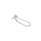 Jane Kønig Single Half Moon NO. 2 Chain Stud Ørering Single Rustfrit Stål SHMS-AW26-SS-S