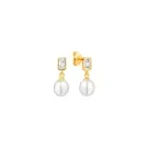 Gaura Natural Pearls Pearl Øreringe Guldbelagt Sølv SK26110GYE