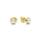 Gaura Natural Pearls Pearl Øreringe Guldbelagt Sølv SK26351GYE
