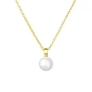 Gaura Natural Pearls Pearl Pendant Halskæde Guldbelagt Sølv SK26353GYN