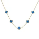 SKØR CLOVE CHAIN DARK BLUE Halskæde Rustfrit Stål SK0086