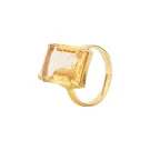 House of Vincent Candy Rock Yellow Citrine Ring Guldbelagt Sølv VJ080-LRG-CI