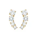 Velara Lione Crystal Cluster Curves Øreringe Guldbelagt Rustfrit Stål VLR1004
