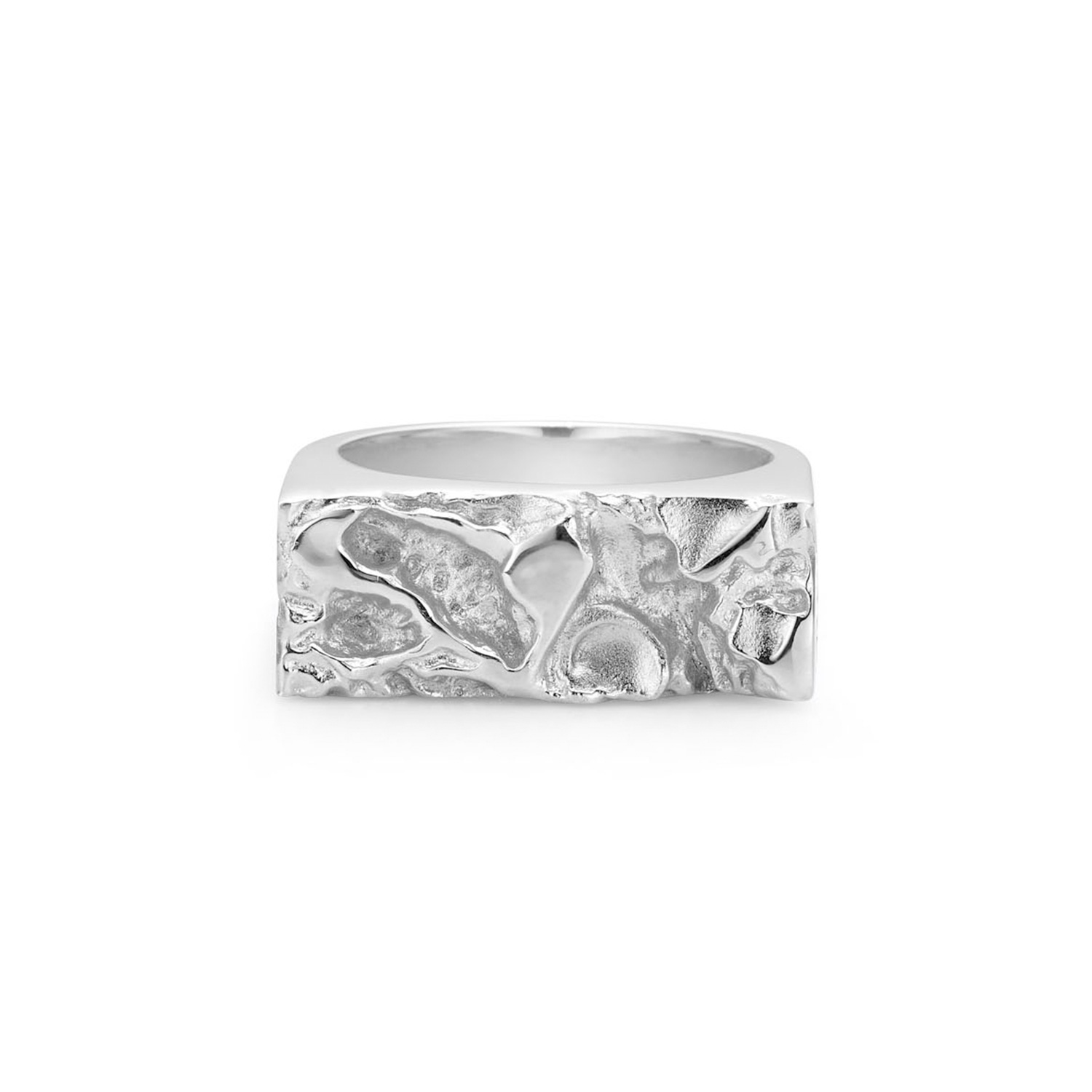 IX Studios Rustic Ring Silver DMN0321SL54 – Unisex – 925 sterling silver
