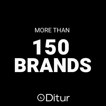 An image, with the text: Ditur, More than 150 brands