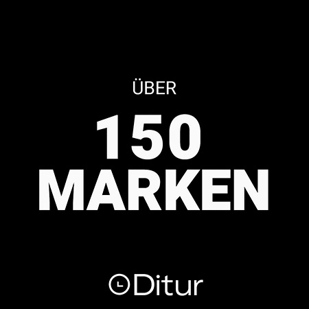 Ein Bild mit dem Text: Ditur, Mehr als 150 Marken