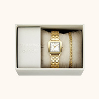 Billede af et gavesæt med et ur og et armbånd