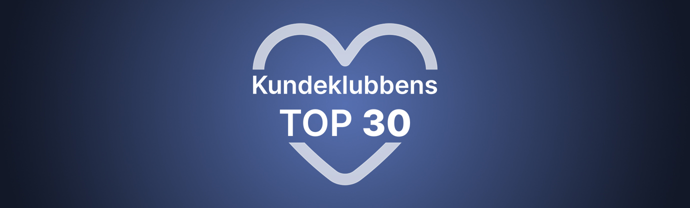 Desktop Kundeklubbens top 30 banner