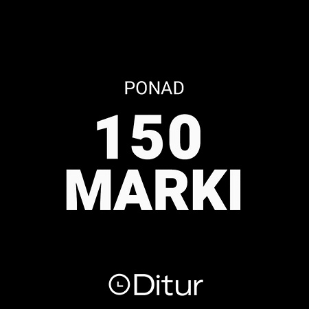 Obraz z napisem: Ditur, Ponad 150 marek