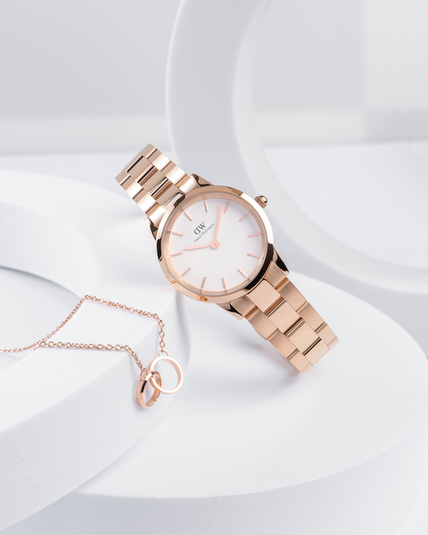 Daniel Wellington ur og halskæde i rosaguld